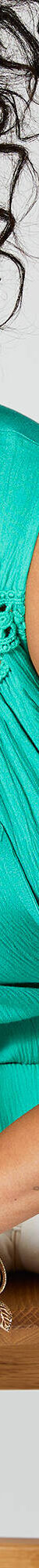 Tunique unie sans manches, crépon et macramé (vert) Tunique unie sans manches, crépon et macramé (vert)